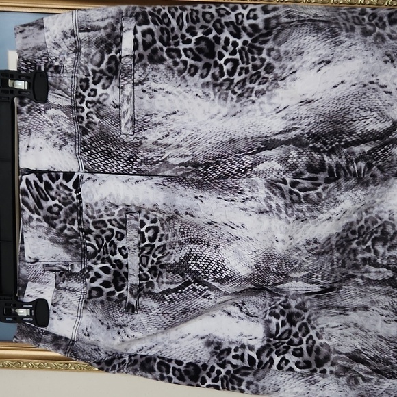 Black and White Pencil Skirt Animal Print  Knee-Length Cocktail Career Party - Picture 3 of 6